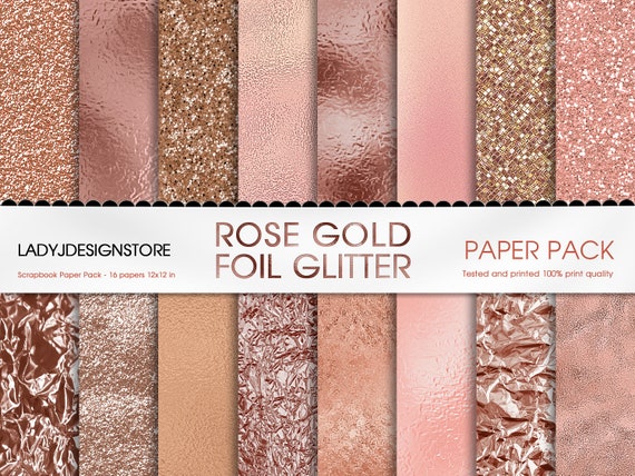 Rose Gold Foil Glitter, seamless textures, Rose Gold Digital Paper Rose Gold Backgrounds, Rose Gold Glitter paper pack, Glam sequin textures Il_570xn