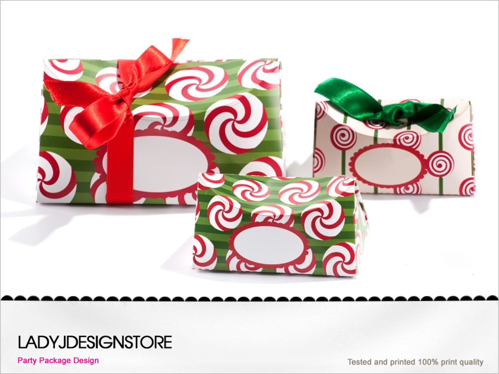 Christmas Candy Box Template Package Templates DIY - Etsy