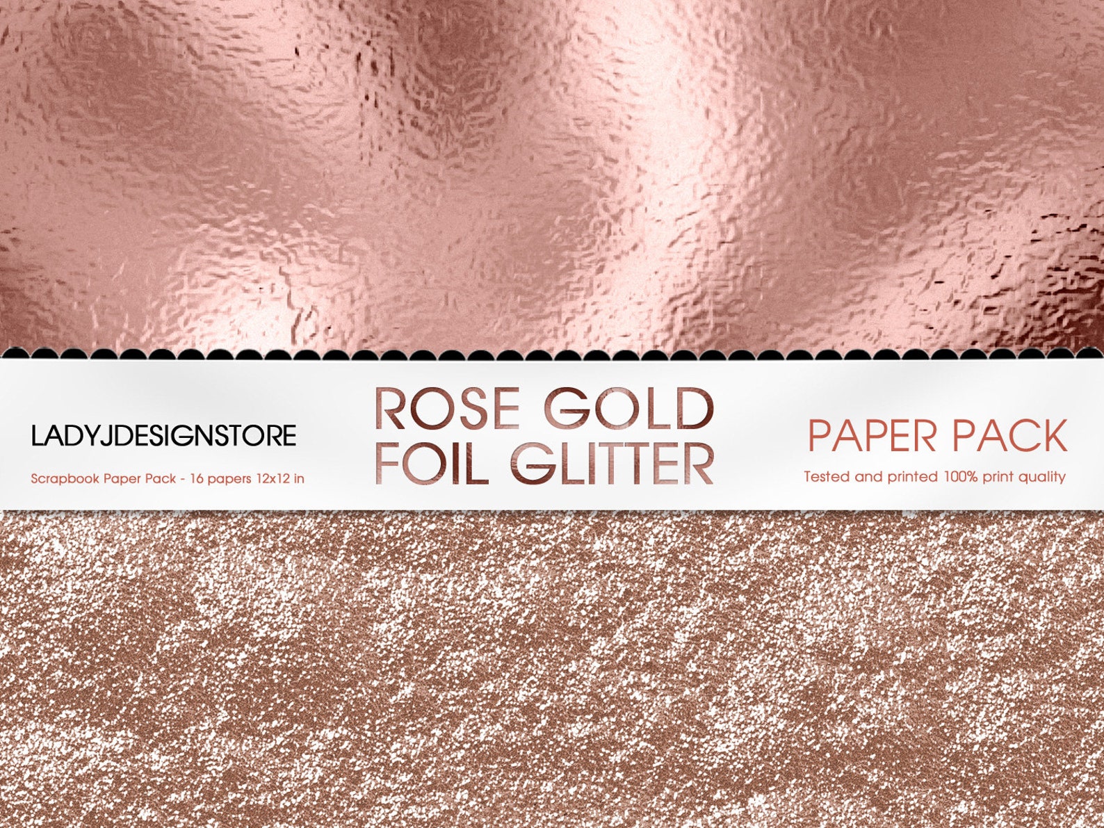 Rose Gold Foil Glitter Seamless Textures Rose Gold Digital | Etsy