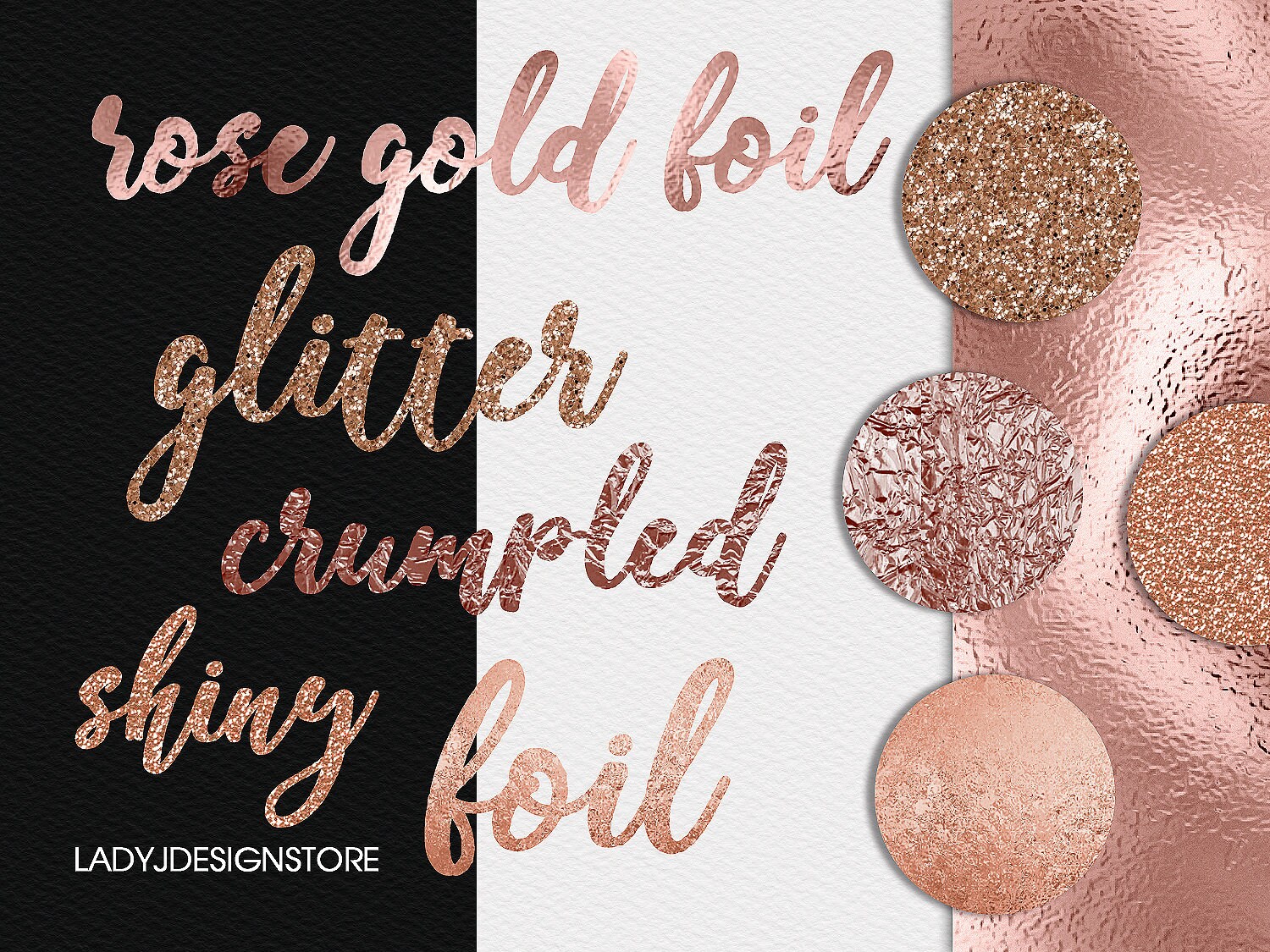 Rose gold confetti glitter - transparent background Postcard for Sale by  peggieprints