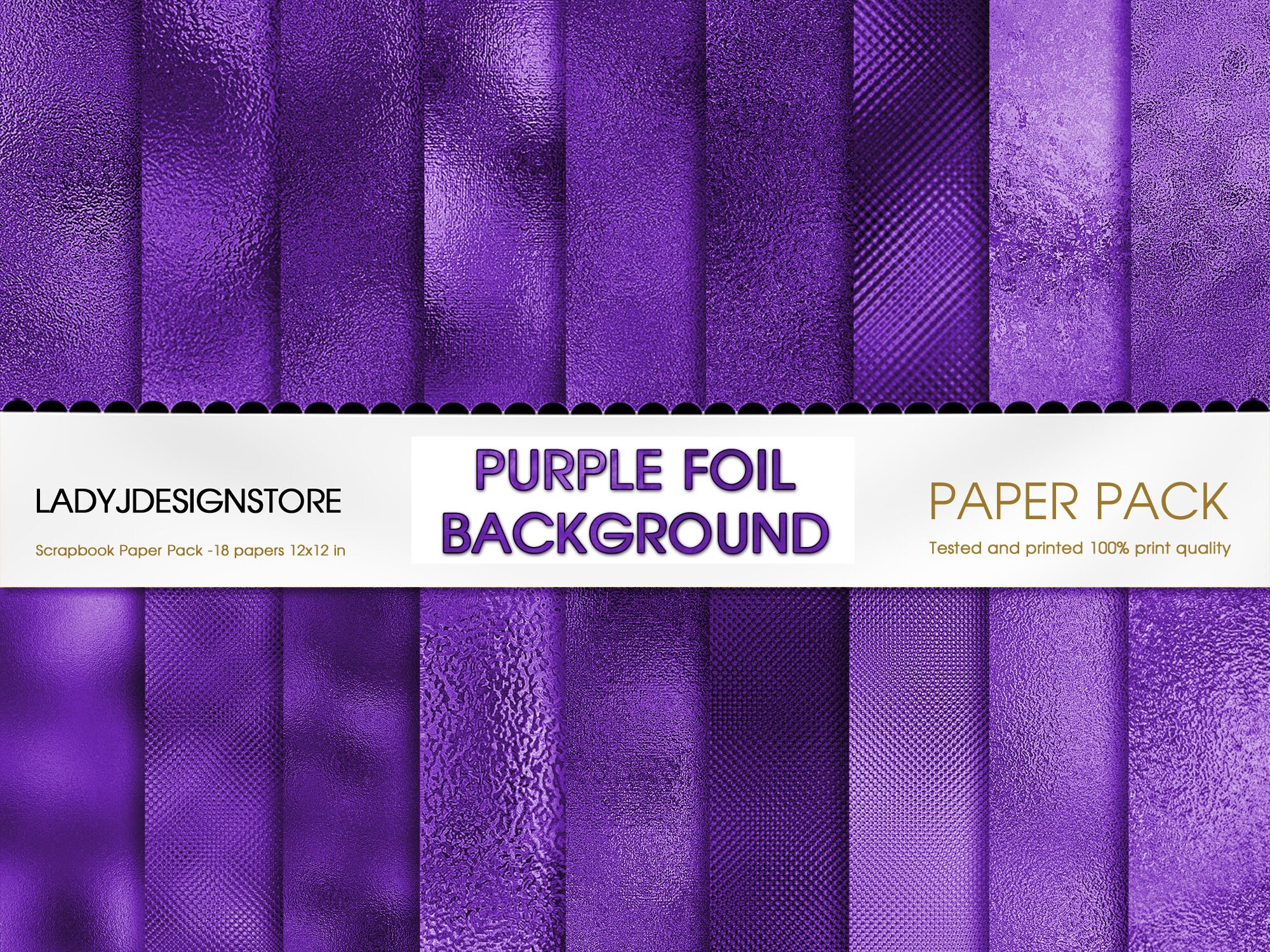 Purple foil digital paper foil textures shimmer printable | Etsy