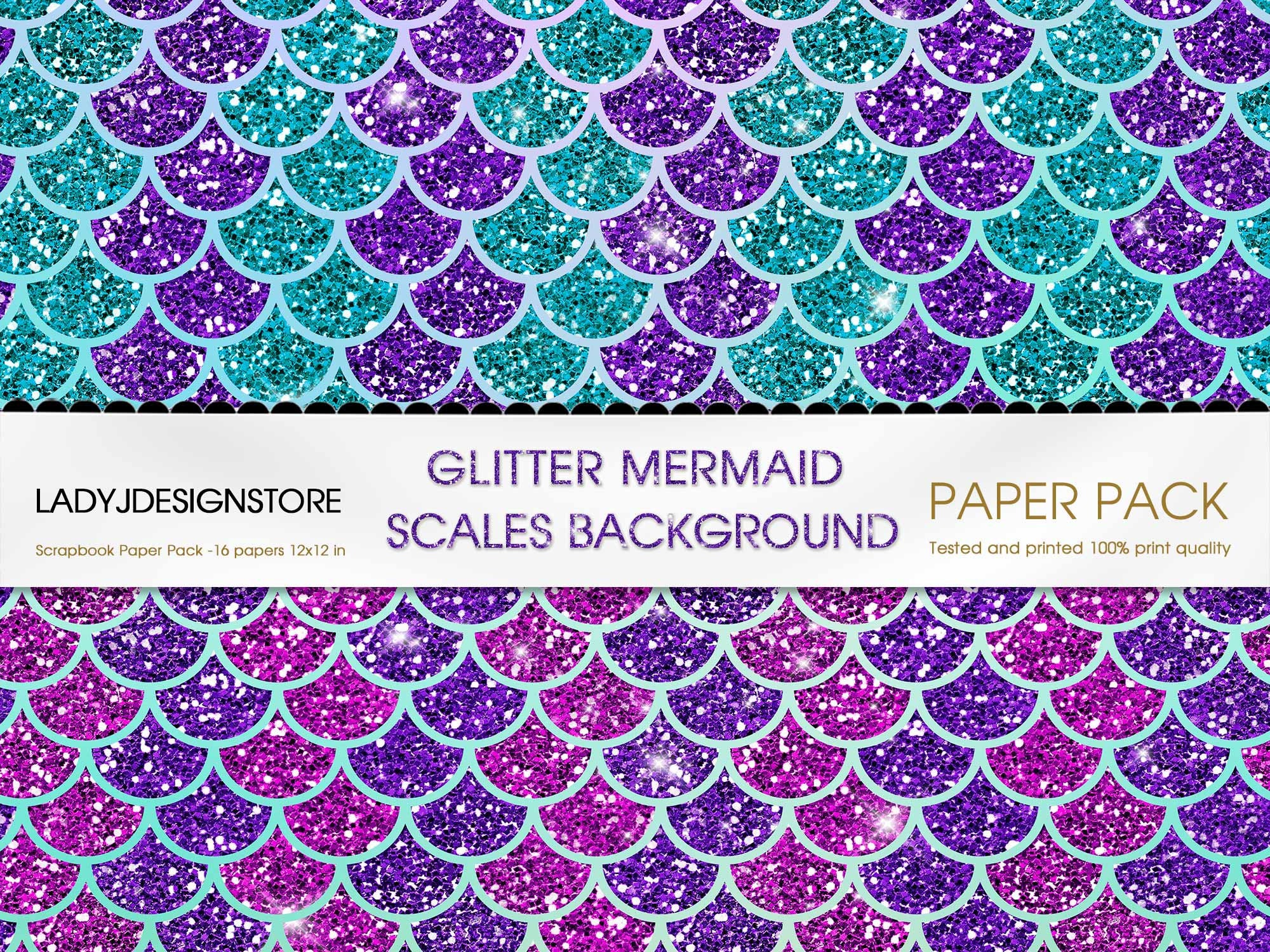 Glitter Mermaid Sparkling Scales Digital Paper Seamless - Etsy Glitter Mermaid Sparkling Scales Digital Paper Seamless - Etsy