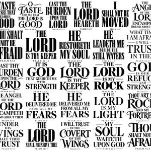 Psalms Bible Verse SVG Bundle 100 Files, Christian Scripture Png Eps Dxf, Faith Quotes, Religious Typography Cricut Cut Designs Art