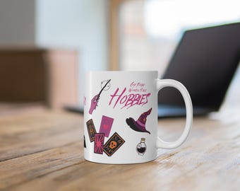 Taza de café de Halloween con temática de brujas
