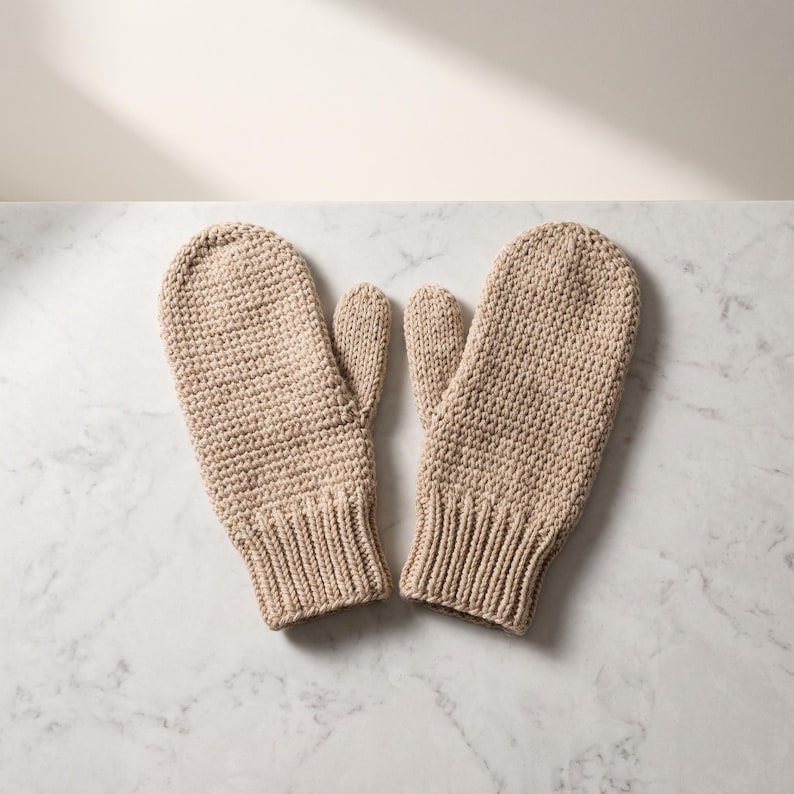 Family Mitten Knitting Pattern, Parent-child Matching Mittens (PDF ...