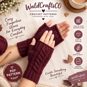 The Autumn Solstice Fingerless Gloves Knitting Pattern | PDF Pattern for Cozy Wrist Warmers, Fall Hand Warmers