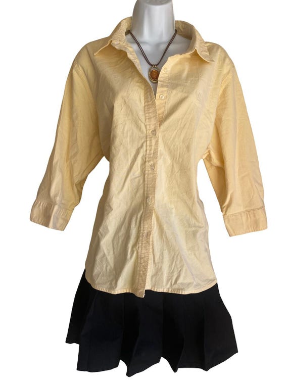Izod, Vintage IZOD Plus 2X Cotton Stretch Button Up Blouse 3/4 Sleeve Preppy Casual
