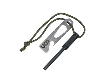 Robust 3.5" Survival Fire Striker with Ferro Rod & Multi-tool - Great Christmas Gift for Men, Dad, Husband | Camping and Hiking Essential