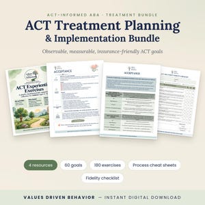 BCBA ACT-bronnenpakket voor het plannen en implementeren van ABA-behandelingen