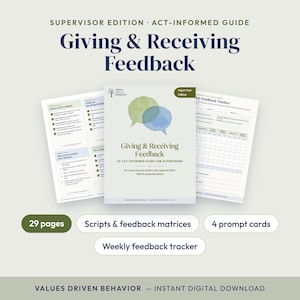 ACT Feedback Guide for Supervisors, OBM Staff Training PDF with Printable Scripts