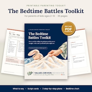Kids Sleep Routine Printable Guide with 3 Bedtime Plans for Toddlers To Age 8