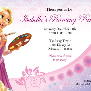 Invitation Anniversaire Raiponce Etsy Invitation Anniversaire Raiponce Etsy
