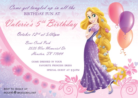 Invitation Anniversaire Raiponce Etsy Invitation Anniversaire Raiponce Etsy
