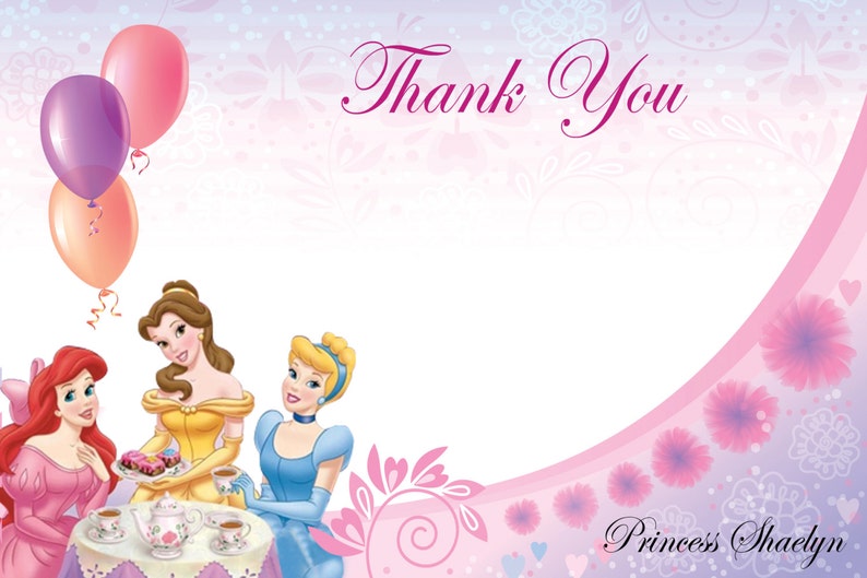 Printable Princess Tea Party Birthday Invite and Thank You - Etsy