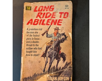 Macfadden, Long Ride to Abilene, William Hopson, Western clásico, edición de bolsillo de 1964
