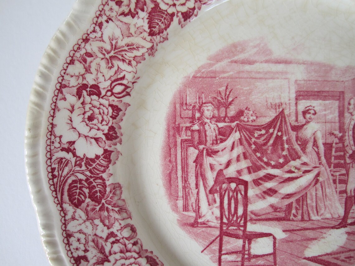Historical America Betsy Ross Plate by Homer Laughlin China | Etsy