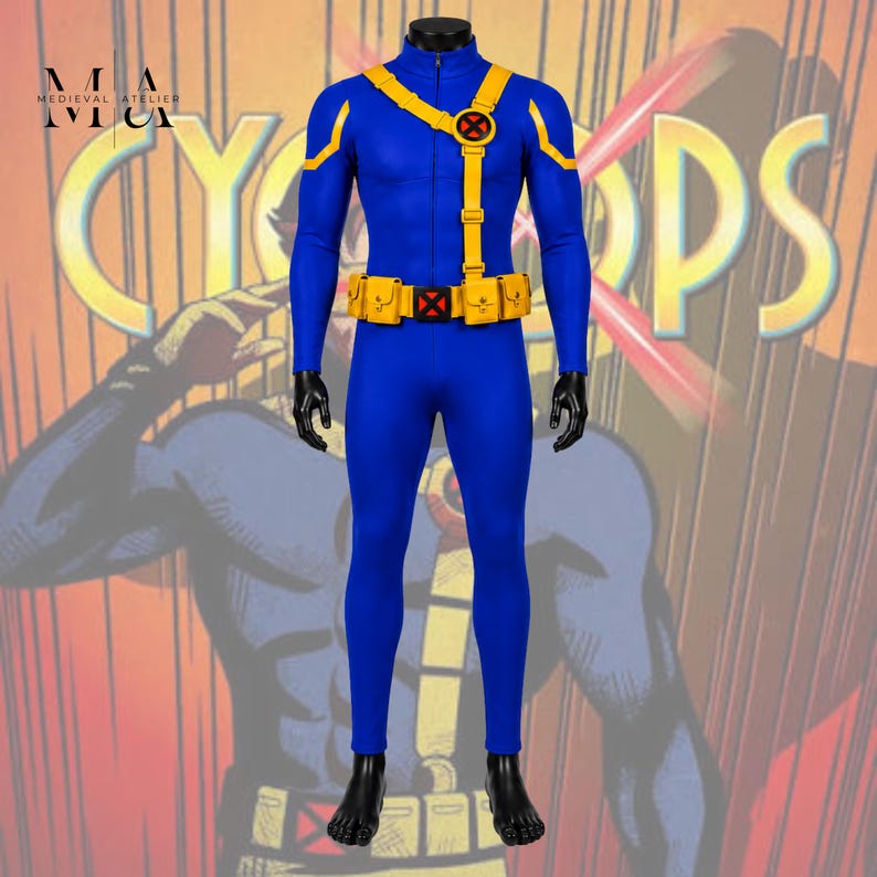 Scott Summers inspired Cyclops cosplay suit for X-Men fans