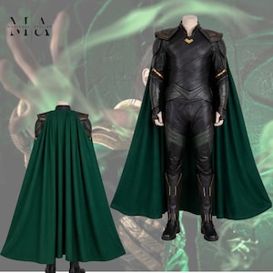 Avengers Loki inspired costume with a detailed superhero villain design