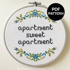 Apartment Sweet Apartment cross stitch PDF/pattern