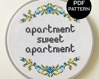 Apartment Sweet Apartment cross stitch PDF/pattern