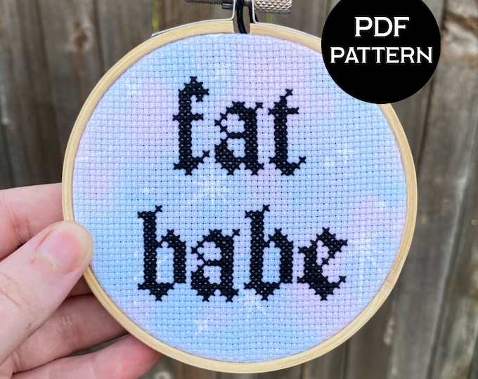 Fat Babe cross stitch PDF/pattern