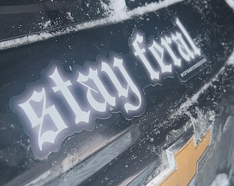 Stay Feral bumper magnet or vinyl sticker