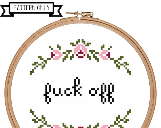 Fuck Off cross stitch PDF/pattern