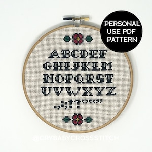 PERSONAL USE Traditional Tattoo Font cross stitch PDF/pattern