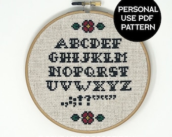 PERSONAL USE Traditional Tattoo Font cross stitch PDF/pattern