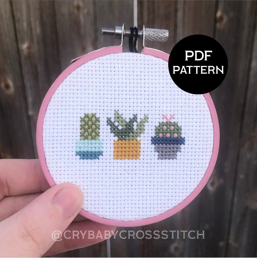 Succulents Cross Stitch Pdf/pattern Etsy