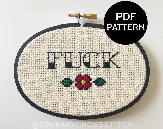 Fuck cross stitch PDF/pattern