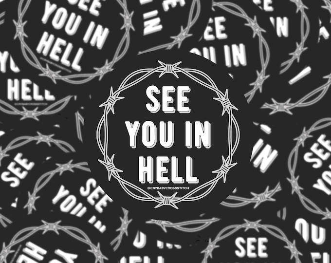 See You In Hell vinyl sticker