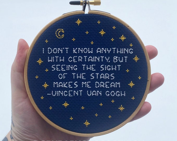 I Don't Know Anything with Certainty cross stitch