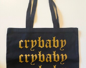 CryBaby tote bag | CryBaby Cross Stitch | Cry Baby | Tote bag | XL Tote Bag