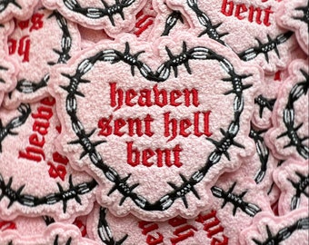 Heaven Sent Hell Bent iron-on patch