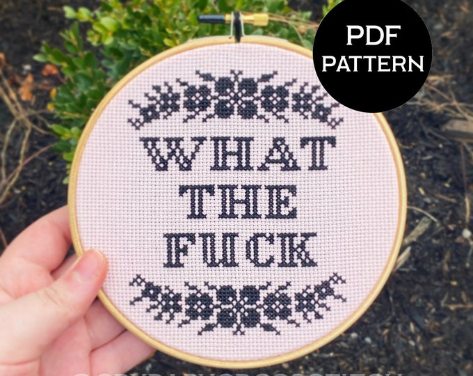 What the Fuck cross stitch PDF/pattern