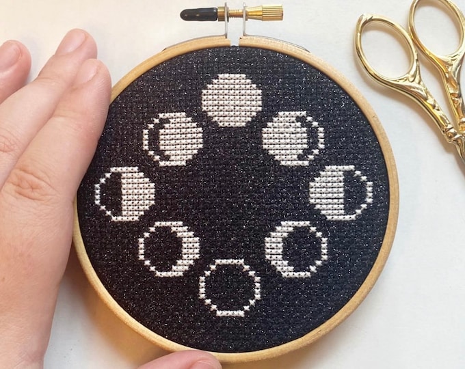 Moon Phase cross stitch