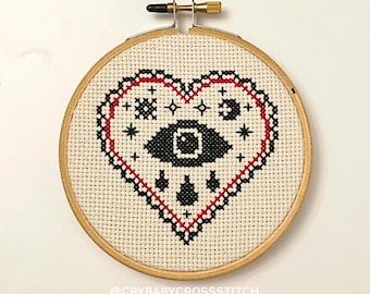 Mystic Heart cross stitch