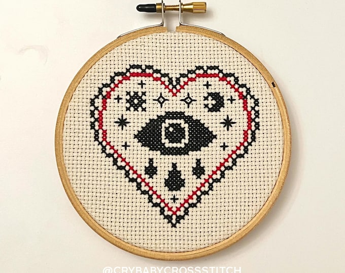 Mystic Heart cross stitch