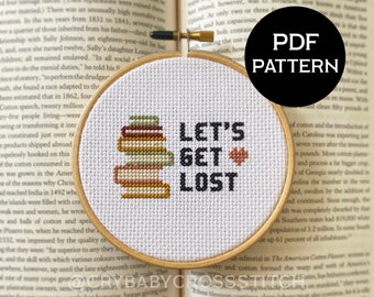 Let's Get Lost cross stitch PDF/pattern