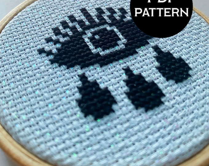 Crying Eye cross stitch PDF/pattern