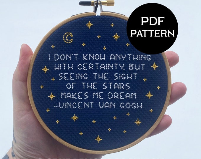 I Don't Know Anything with Certainty cross stitch PDF/pattern