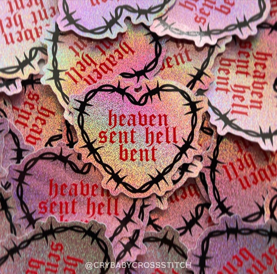 Heaven Sent Hell Bent Sticker | Etsy