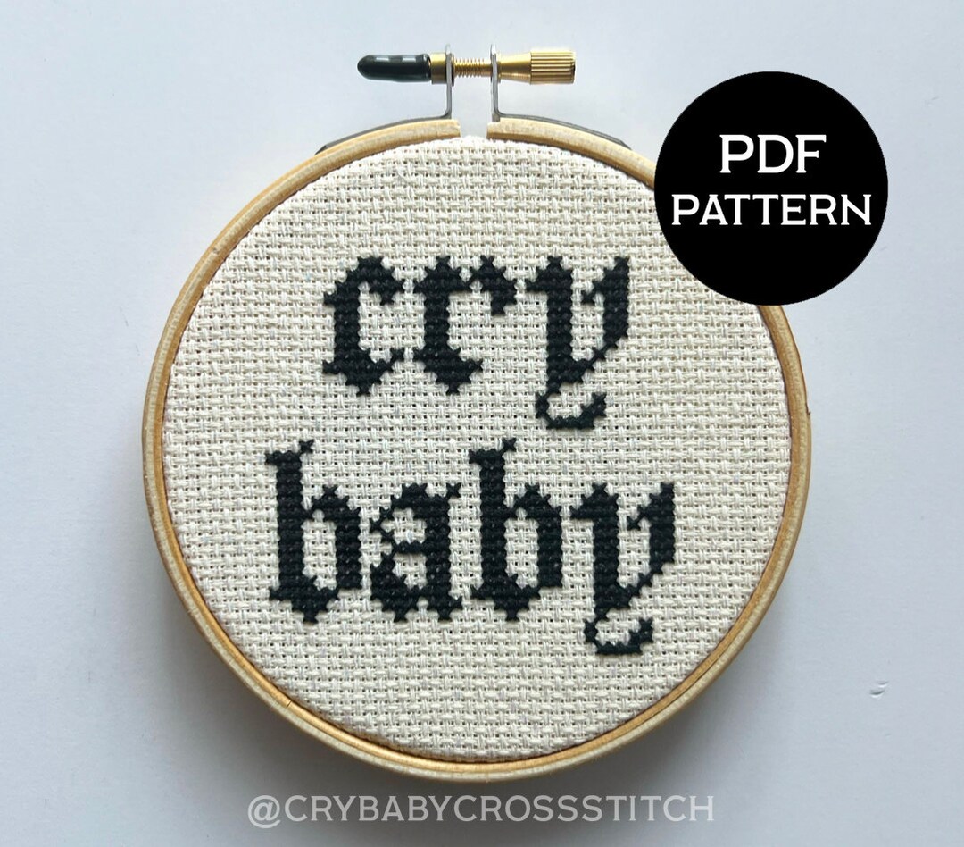 Crying Pattern Cry Baby Cross Stitch Pdf/pattern - Etsy