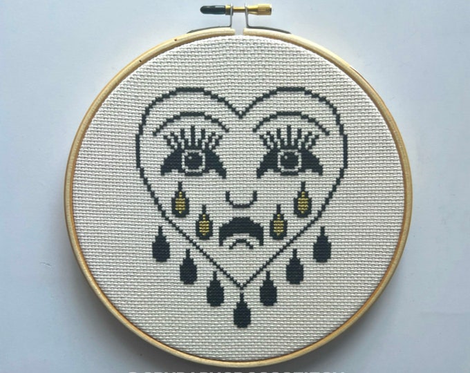 Weeping Heart cross stitch