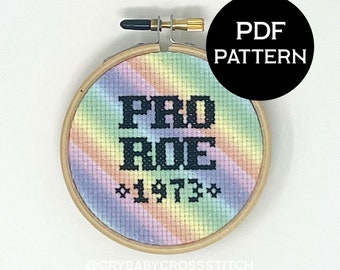 Pro Roe cross stitch PDF/pattern
