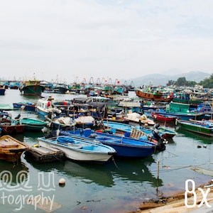 The Marina, Landscape, China photography, Ocean, Nautical, Fine art, Colorful