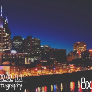 Nashville de noche, Paisaje, Fotografía urbana, Noche, Arquitectura, Bellas artes, Ciudad
