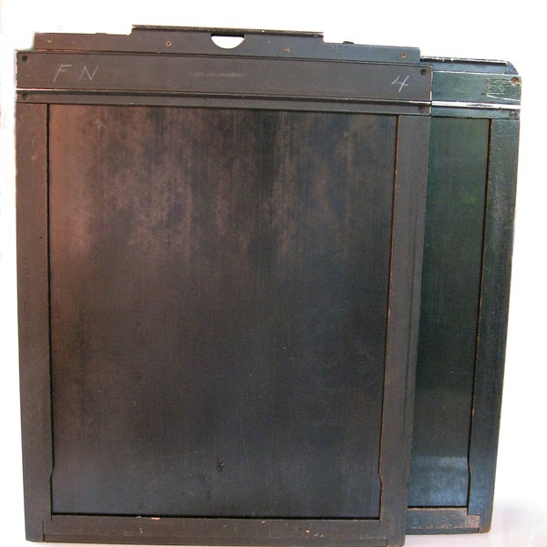 Graflex, Ansco 8x10 Large Format Film Holders x2, Wood