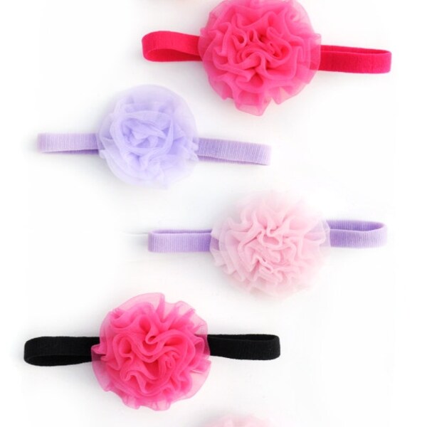 Baby Girls Chiffon Rosette Flower Headband